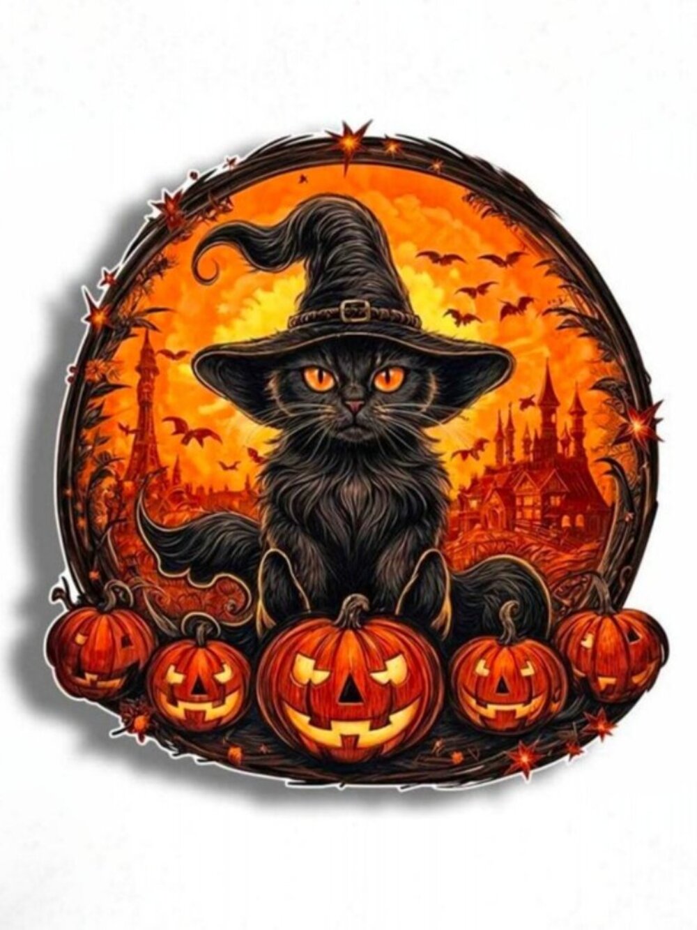 Puzzles Up Halloween Cat Ghost Wooden Jigsaw Puzzle A5 Small Witch Cat Wood NWT